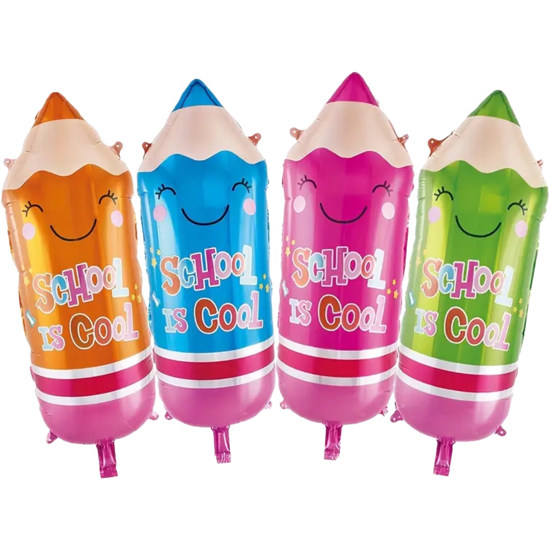 B4U 29 inch Back To School Pencil Foil Balloon (4PK)