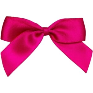 5cm Cerise Satin Self Adhesive Ribbon Bows (12pk)
