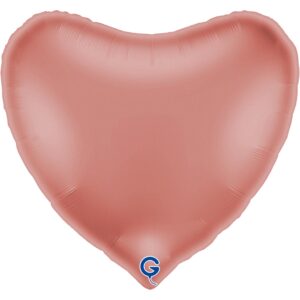 Grabo 36 inch Satin Rose Gold Heart Foil Balloon