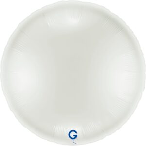 Grabo 31 inch White Round Foil Balloon