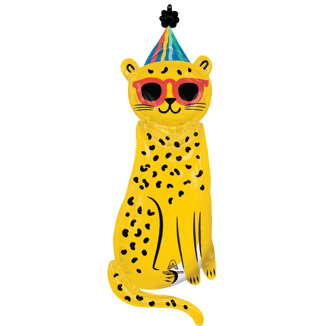 Anagram 45 inch Party Animal Leopard SuperShape Foil Balloon