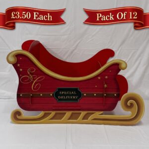 Large Christmas Santa's Gift Sleigh (12pk)
