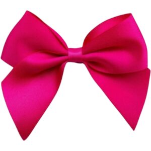 10cm Cerise Satin Self Adhesive Ribbon Bows (6pk)