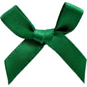 5cm Bottle Green Satin Self Adhesive Ribbon Bows (12pk)