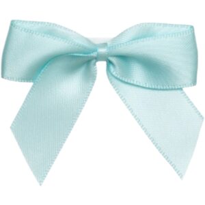 5cm Duck Egg Satin Self Adhesive Ribbon Bows (12pk)