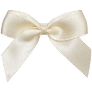 5cm Ivory Satin Self Adhesive Ribbon Bows (12pk)