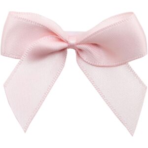 5cm Blush Pink Satin Self Adhesive Ribbon Bows (12pk)