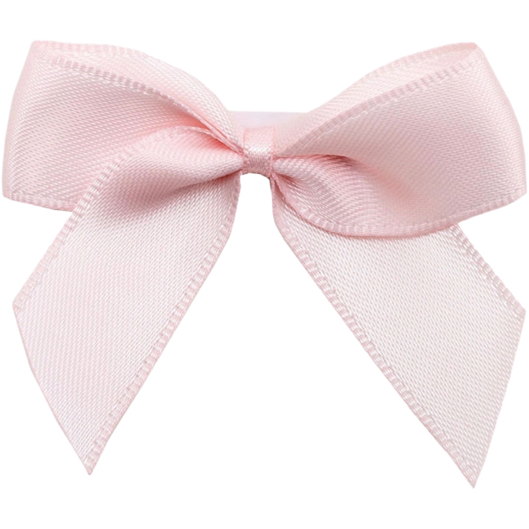 5cm Blush Pink Satin Self Adhesive Ribbon Bows (12pk)