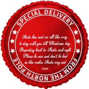 B4U 18 Inch Special Delivery From The North Pole Elf Arrival Foil Balloon