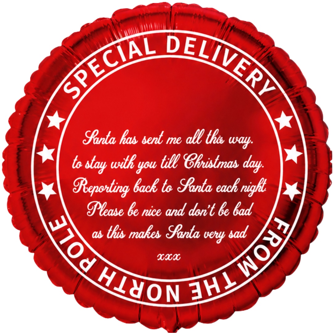 B4U 18 Inch Special Delivery From The North Pole Elf Arrival Foil Balloon