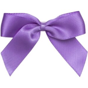 5cm Lilac Satin Self Adhesive Ribbon Bows (12pk)