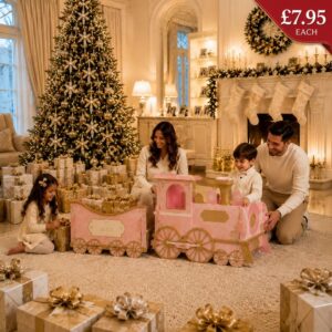 56cm Pink Christmas Express Train & Carriage Gift Box