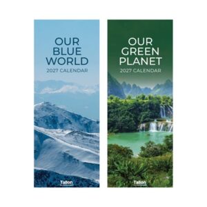 Calendar Super Slim Blue & Green Planet (24PK)