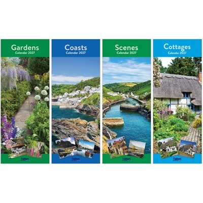 Calendar Super Slim Coast, Scene, Cott & Garden(24PK)