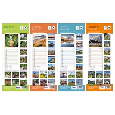 Calendar Super Slim Coast, Scene, Cott & Garden(24PK) - Image 2