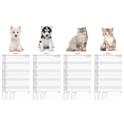Calendar Super Slim Dogs, Cats, Kittens, Puppies (24PK) - Image 2