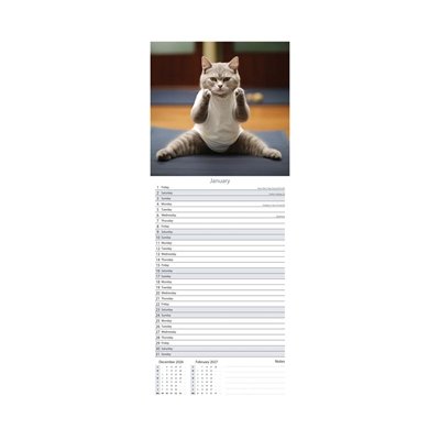 Calendar Super Slim Yoga Animals (24PK) - Image 2