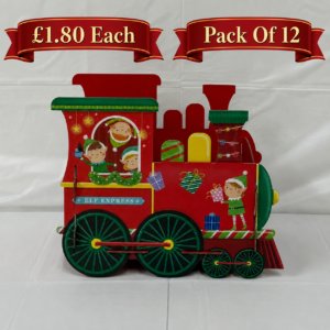 B4U Exclusive Elves Christmas Train Engine (12pk)