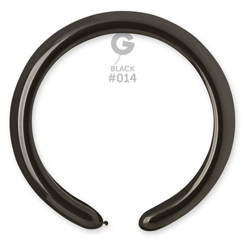 Gemar Black #014 2" Modelling Latex Balloons (100)