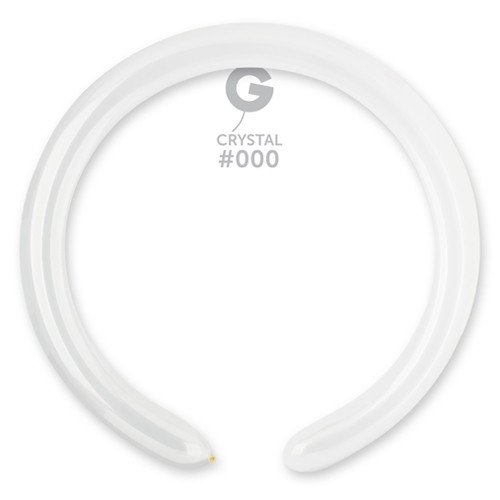 Gemar Crystal Clear #000 2" Modelling Latex Balloons (100)
