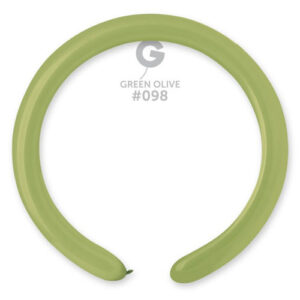 Gemar Green Olive #098 2" Modelling Latex Balloons (100)