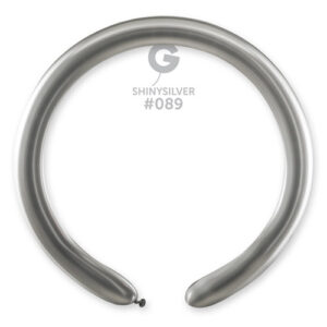 Gemar Shiny Silver #089 2" Modelling Latex Balloons (50)