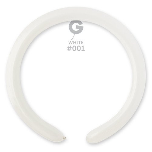 Gemar White #001 260 Modelling Latex Balloons