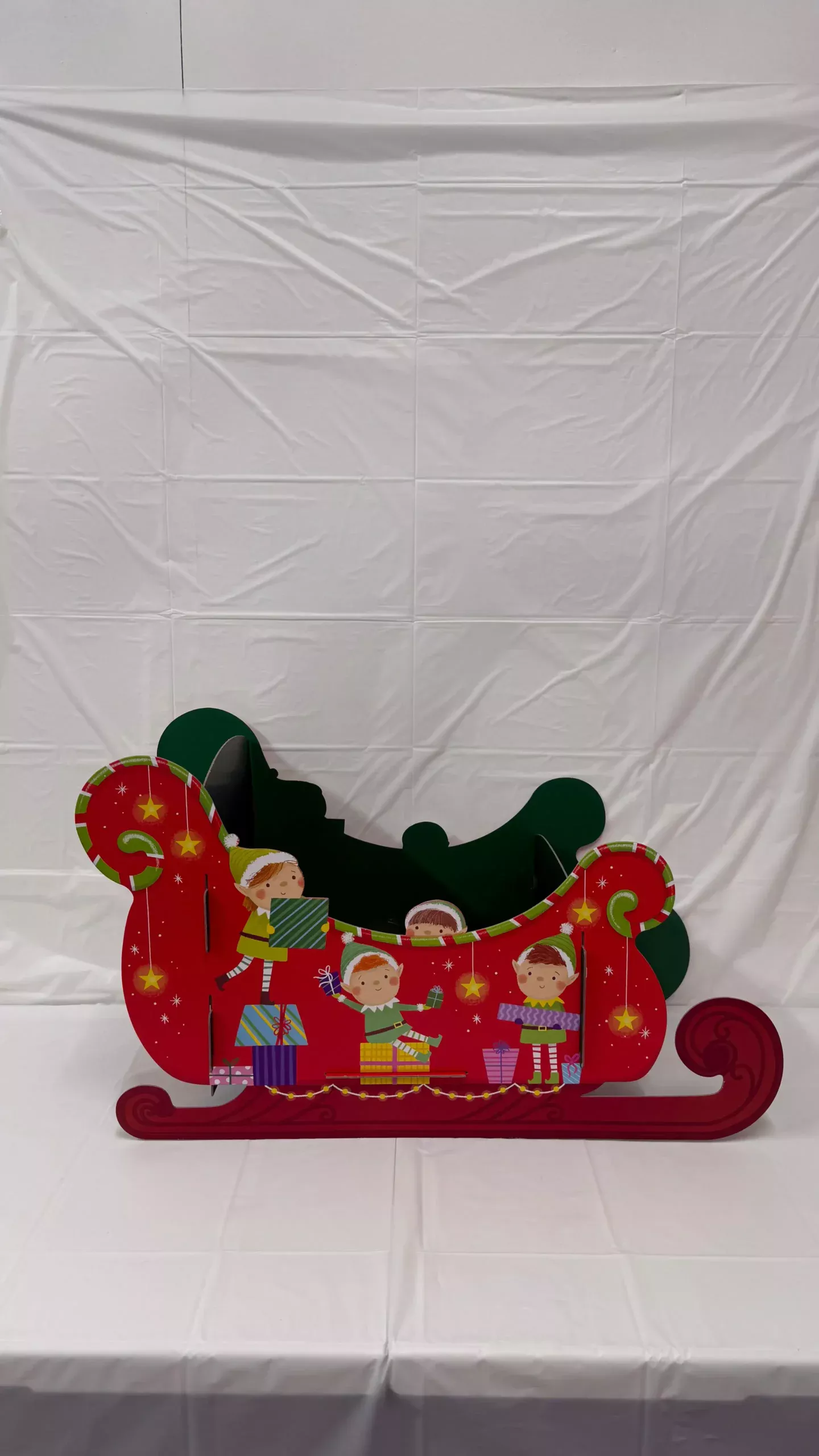 Small Christmas Elves Gift Sleigh - Image 2