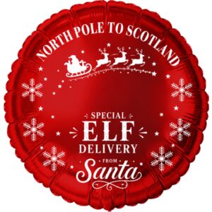 B4U 18 Inch NorthPole To Scotland Special Delivery Foil Balloon