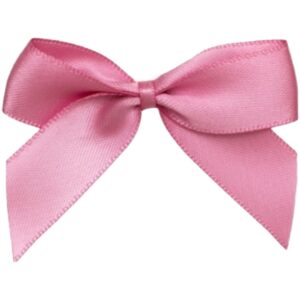 5cm Antique Pink Satin Self Adhesive Ribbon Bows (12pk)