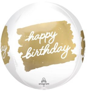 Anagram 16 inch Golden Age Happy Birthday Orbz Foil Balloon