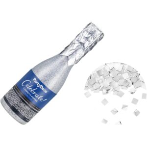 20cm Bottle Silver Confetti Cannon