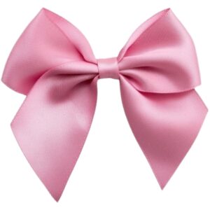 10cm Antique Pink Satin Self Adhesive Ribbon Bows (6pk)