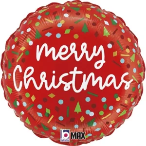 Grabo 18 inch Christmas Confetti Foil Balloon