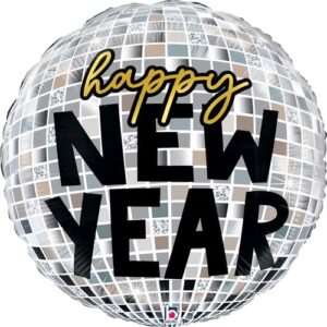 Grabo 24 inch New Year Disco Ball Foil Balloon