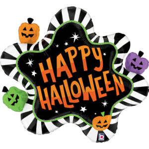 Grabo 31 inch Halloween Striped Splat Foil Balloon