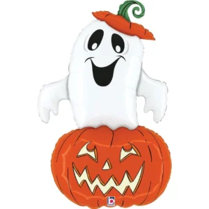 Grabo 34 inch Vintage Halloween Ghost Foil Balloon