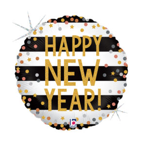 Grabo 18 inch Happy New Year Confetti Foil Balloon
