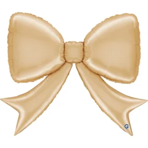 Grabo 41 inch White Gold Bow Foil Balloon