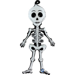 Grabo 22 inch Scary Skeleton Linky Holographic Foil Balloon