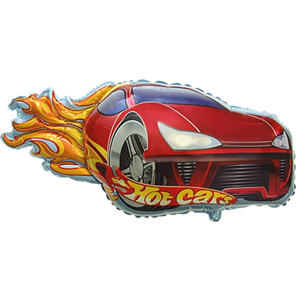 Flexmetal 31 inch Red Hot Cars Shape Foil Balloon