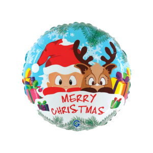 Grabo 21 inch Santa And Reindeer Foil Balloon