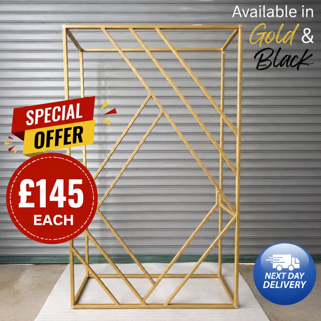 1.8M x 1M Collapsible Rectangular Deco Metal Backdrop Stand
