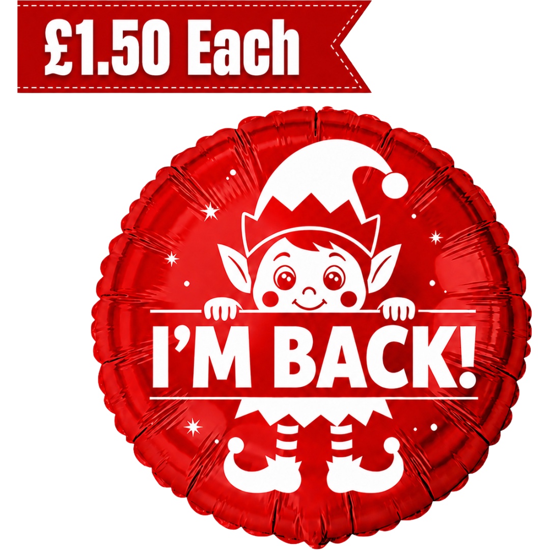 B4U 18 Inch I’m Back Christmas Elf Foil Balloon