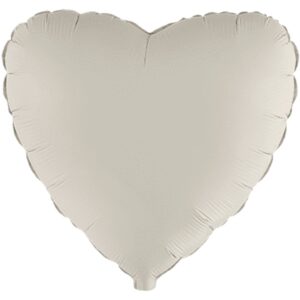 Flexmetal 18 inch Matte Creamy Latte Heart Foil Balloon