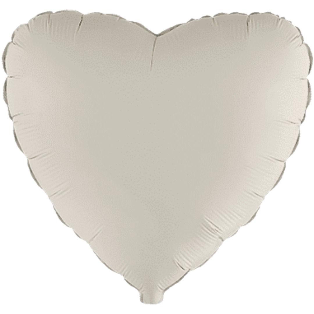 Flexmetal 18 inch Matte Creamy Latte Heart Foil Balloon