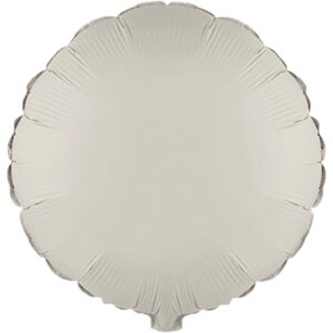 Flexmetal 18 inch Matte CReamy Latte Round Foil Balloon