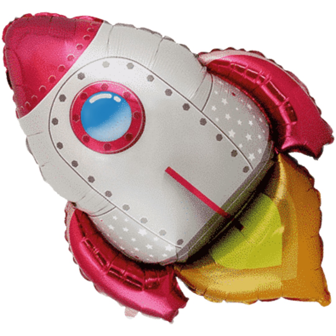 Flexmetal 30 inch Rocket Ship Foil Balloon