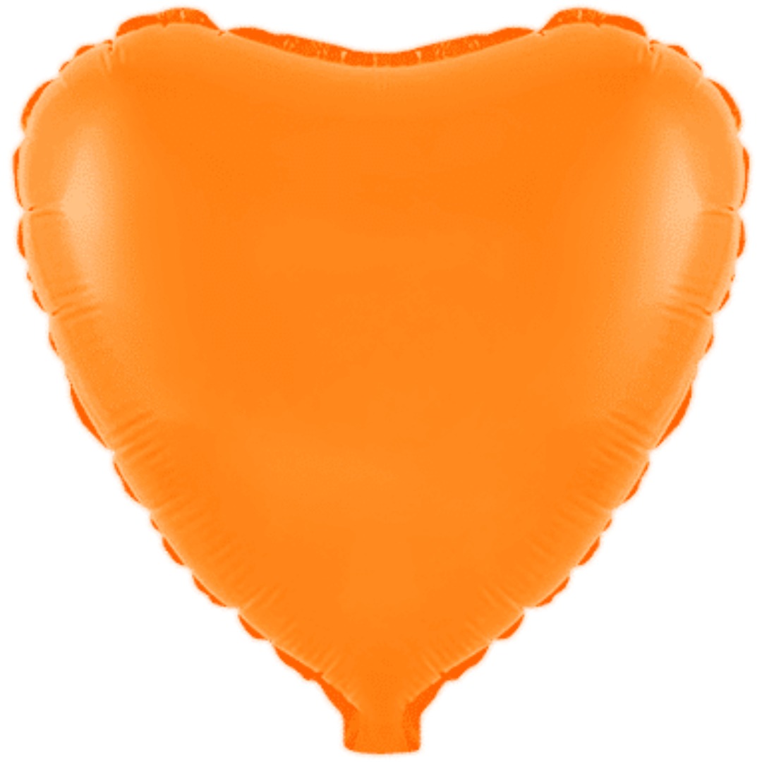 Flexmetal 18 inch Flour Orange Heart Foil Balloon