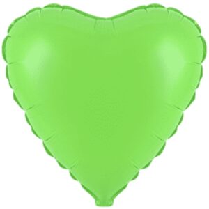 Flexmetal 18 inch Flour Green Heart Foil Balloon